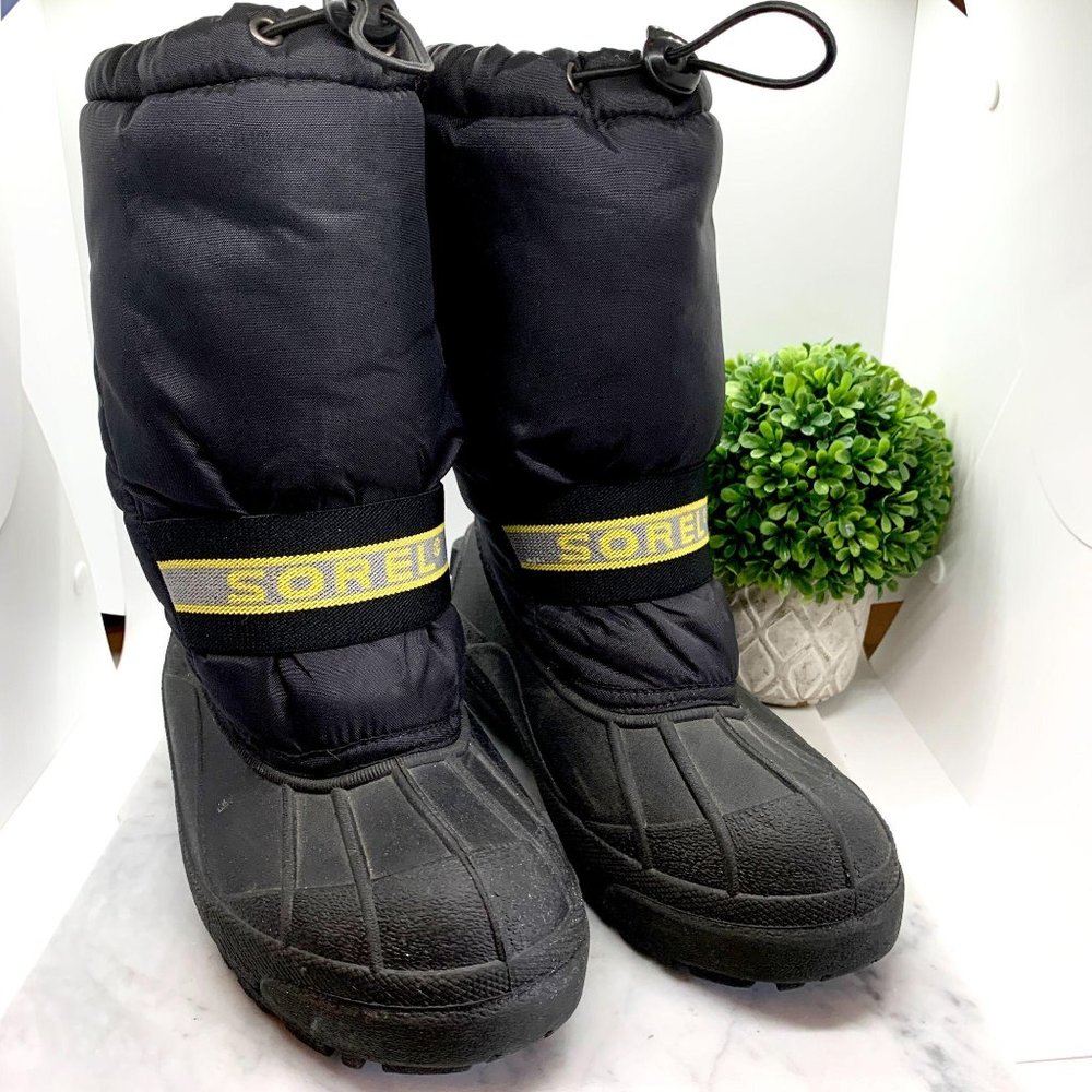 Sorel Black Snow Chariot Insulated Snow Boots 6